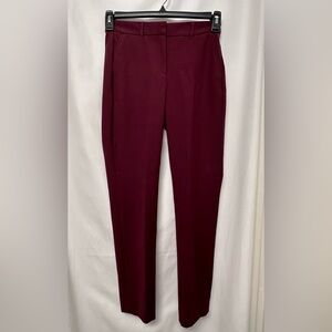 White House Black Market Comfort Stretch Slim Ankle Pants Burgundy Size 00